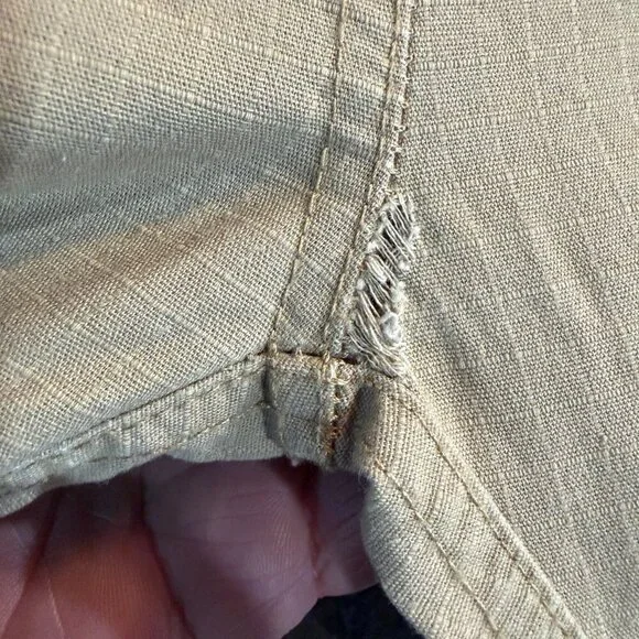 Krooked Eyes Ripstop Double Knee Skater Pants Men's Sz. S - Khaki - Good Cond. - Picture 15 of 15